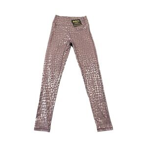 Til You Collapse Pink Sparkle Leopard Print Womens Legging Size Medium